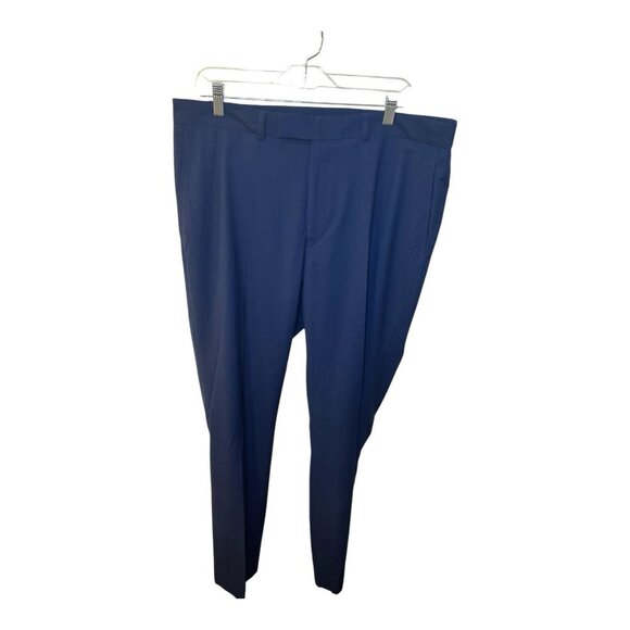 Kenneth Cole Reaction Men’s Slim Fit Dress Pants 37/32 Blue Navy Solid NWT - Picture 3 of 7